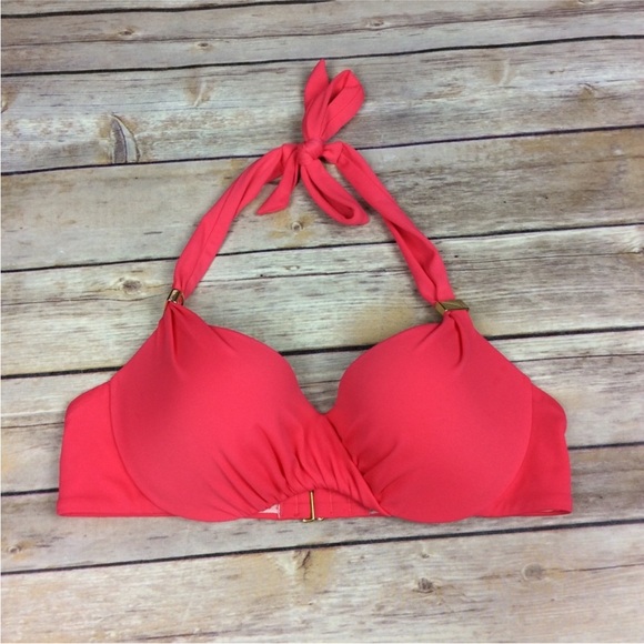 Victoria's Secret womens size 34A Pink padded bikini top - Picture 1 of 8